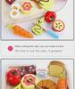 Wooden Pretend Kitchen Toy Set with Cutting Fruits & Vegetables
