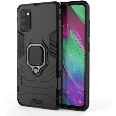 Чехол для Samsung Galaxy A41 Новый Прочный Кольцо-держатель [Работает с Магнитным Держателем для Автомобиля] Чехол-бампер, Черный