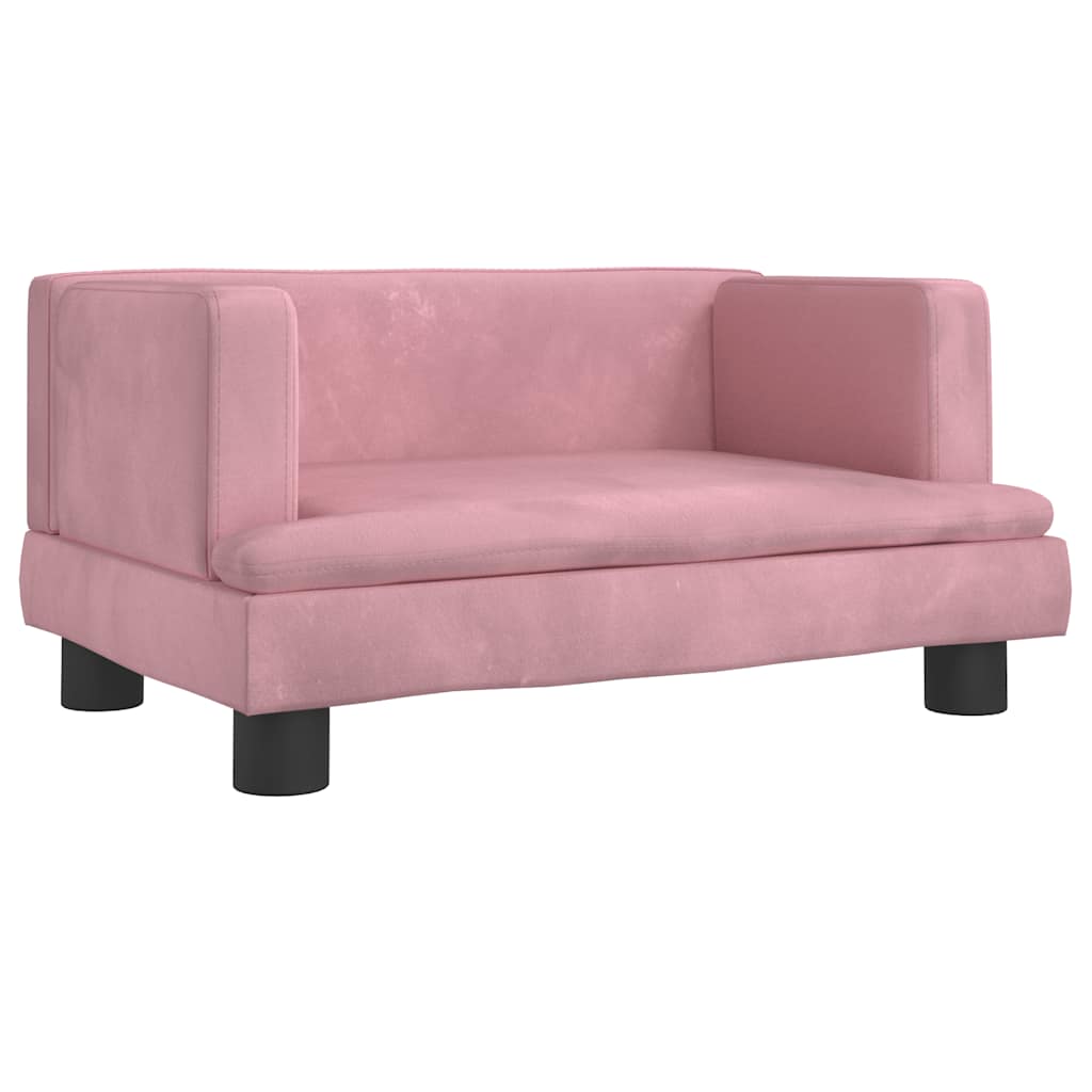 Dog Bed Pink 60x40x30 cm Velvet