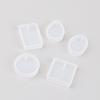 5Pcs/Set Keychain Silicone Mold Set Round Rectangle Pendant Jewelry Making Mould