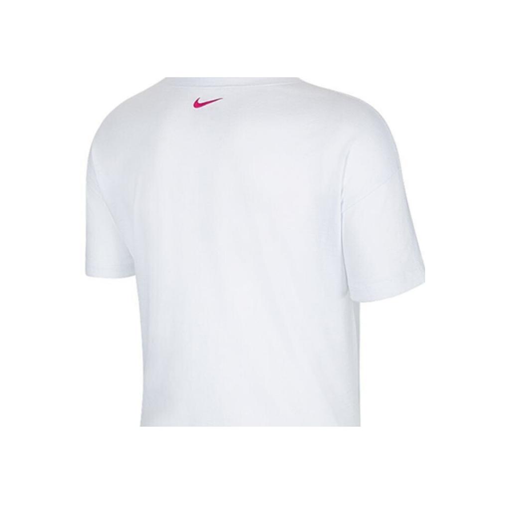 Nike Футболка Miler Printed Breathable Crew Neck Short Sleeve T Shirt Women Tops White CT6971-100