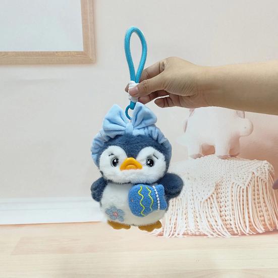 Yousheng Mini Penguin Keychain Toy Stuffed Plush Animal Pendant Boys Girls Hanging Ornament Bags Phones Cars Versatile Decoration