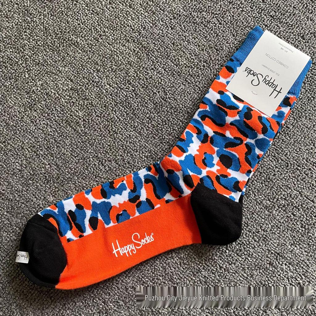 Hippy Happy Мужские Универсальные Хлопковые Носки до Середины Икры Модные