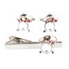 Kamakura Cufflinks Workshop Red Drum Cufflinks Tie Pin Set Cf1182cf784