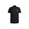 Aop Logo Print Training Sports Short Sleeve Polo Shirt Men Tops Black GP0994