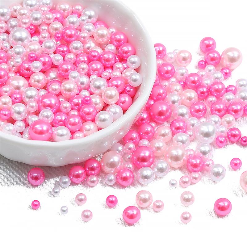 200 шт., 3-8 мм, цветные бусины из АБС-пластика, круглые искусственные жемчужные бусины для самостоятельного изготовления ювелирных изделий, украшения дома, художественный искусственный жемчуг для наполнителей ваз