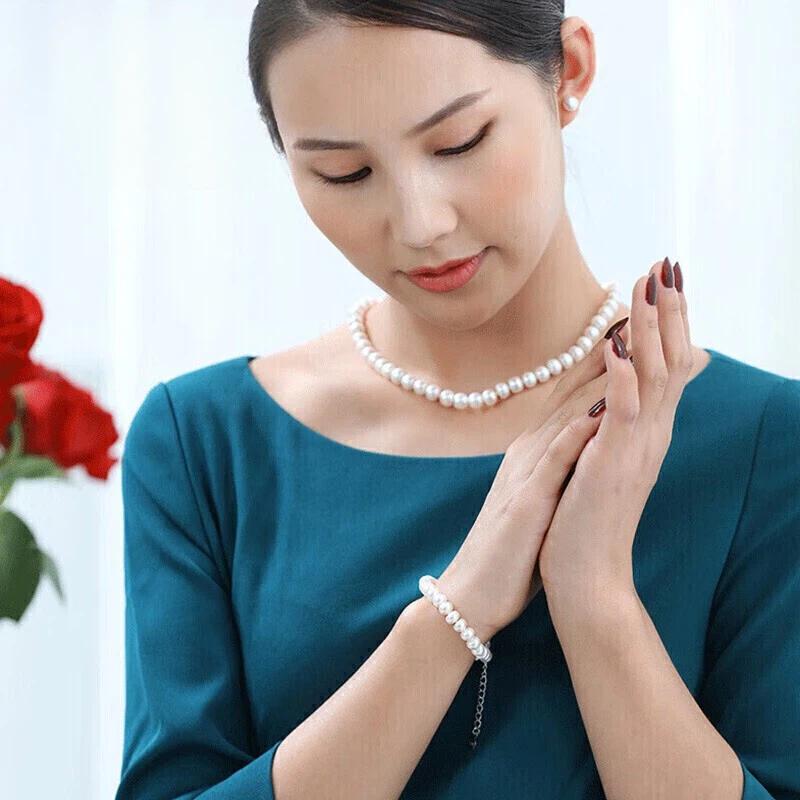 6.3-7.3mm Freshwater Pearl Necklace, Bead Necklace, Neck Accessories