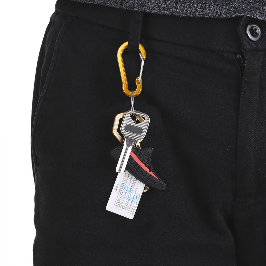 Зажимы-карабины, мини-брелок из алюминиевого сплава, зажим-карабин, кольца D для кемпинга, пешего туризма, рыбалки