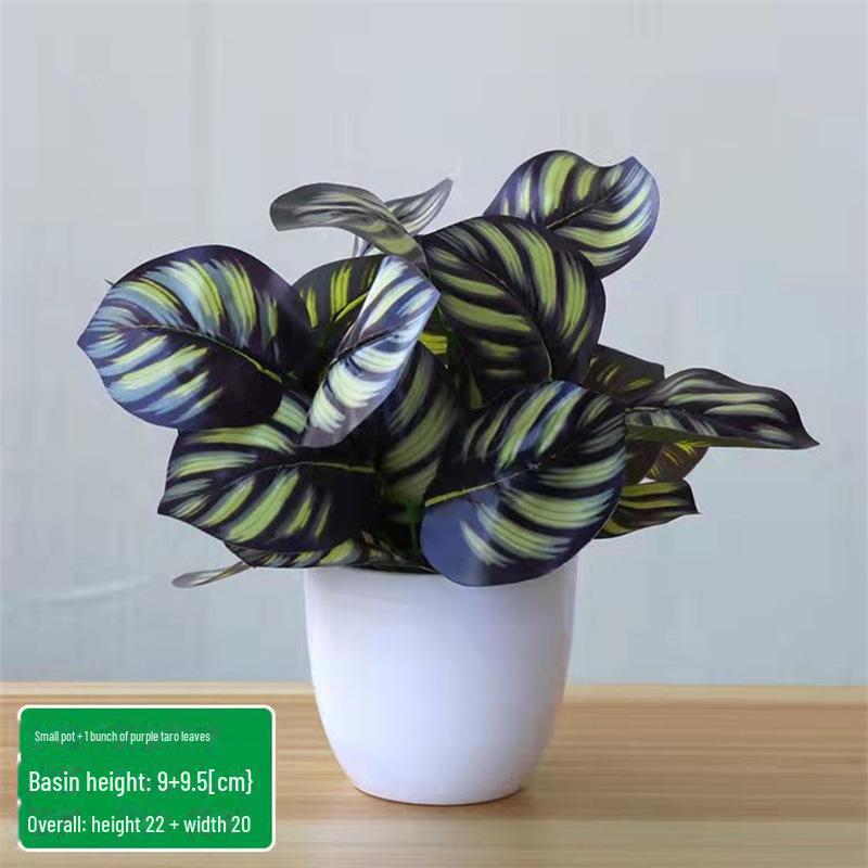 Декоративный набор небольших искусственных цветов в горшках для декора дома и гостиной