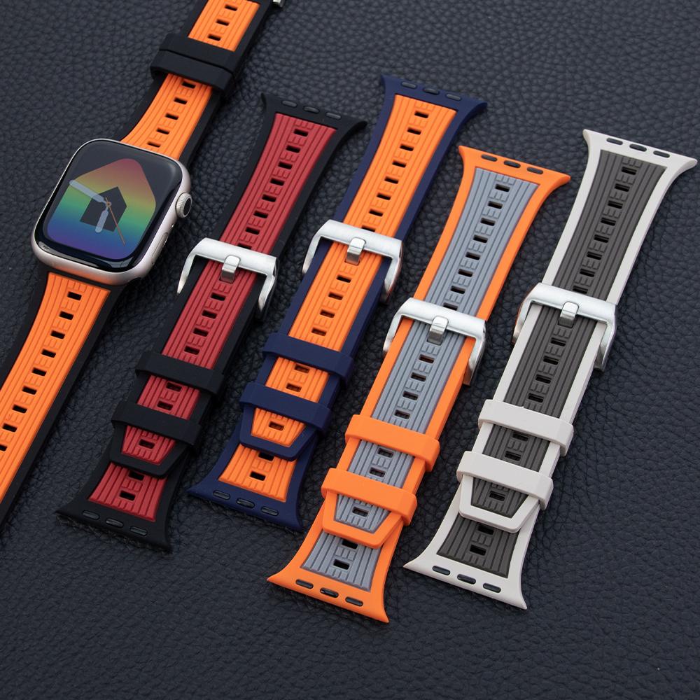 Soft Silicone Strap For Apple Watch Series 11 46mm Band 42mm 44mm 45mm 41mm 40mm 38mm Ultra 2/3 49mm Sport Bracelet iWatch Serise 10 9 8 7 6 5 4 3 SE