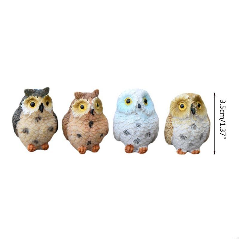 62KD Bird Miniature Figurines Resins Statue Desktops Sculpture for Garden Landscape Birthday Party Gift