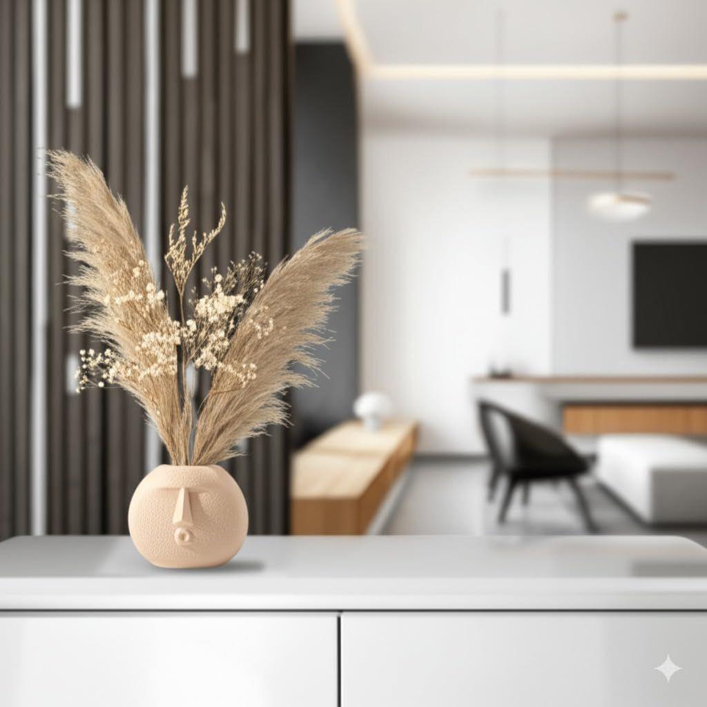 Керамическая ваза «Улыбающееся лицо» - Современная декоративная скульптура для декора дома и офиса | Офис или гостиная (Веселое лицо)