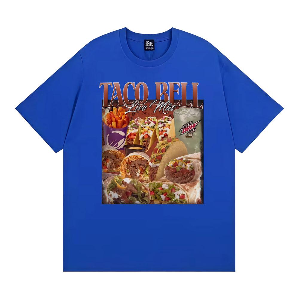 Vintage 90s Style Taco Bell Unisex Cotton T-shirts Men Women Fashion Streetwear T Shirts Casual Cotton Short Sleeve T Shirt Tops