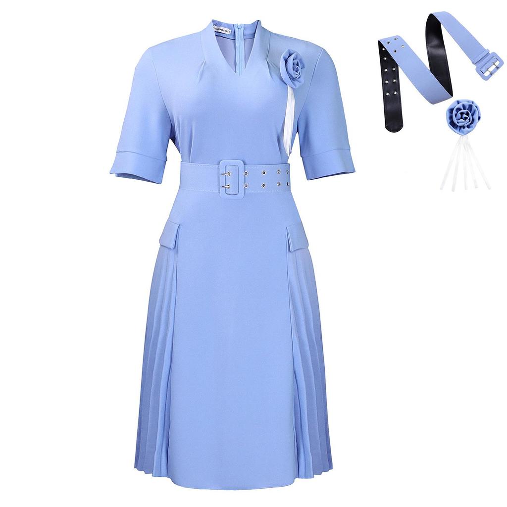 Женское платье большого размера с V-образным вырезом, плиссировкой и завышенной талией, с африканским принтом