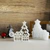 Hollow Gifts Christmas Tree Ornaments Silicone Mold DIY Handmade Christmas Tree Gift Cement Plaster Home Decor