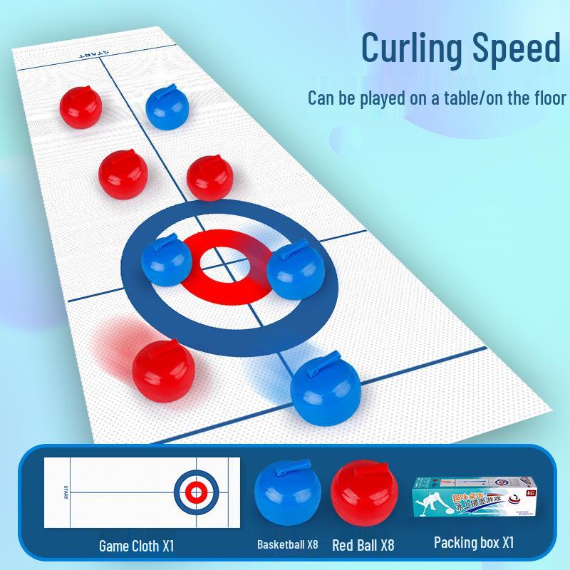 Children's Educational Indoor Curling Game - Interactive Tabletop Toy for Boys