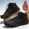 Зимняя мужская обувь большого размера 46, уличные высокие походные ботинки, водонепроницаемые и бархатные теплые хлопковые туфли, спортивные зимние ботинки, мужские 45
