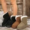 Women's Chunky-Soled Short Snow Boots 2025 Fall/Winter New Arrival Two-Way Wear Thickened Fleece Lining Warm Slip-On Women's Cotton Boots