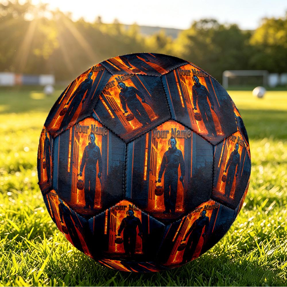 Size 5 FootballHalloween Michael Myers Durable PU Soccer Ball for Sports Training Outdoor Competition