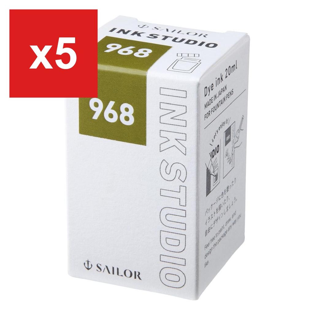 Sailor Fountain Pen Bottled Ink, Ink Studio Dye-Based Brown, 20ml, 968, 13-1300-968