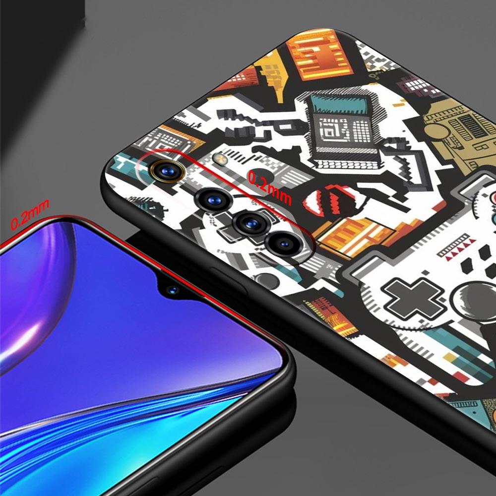 Игровой контроллер Графический Мягкий ТПУ Для Realme 13 12 11 10 9 Pro Plus GT3 GT2 C21 C25 C35 C53 C55 C67 Pro 5G Чехол для телефона Обложка Capas