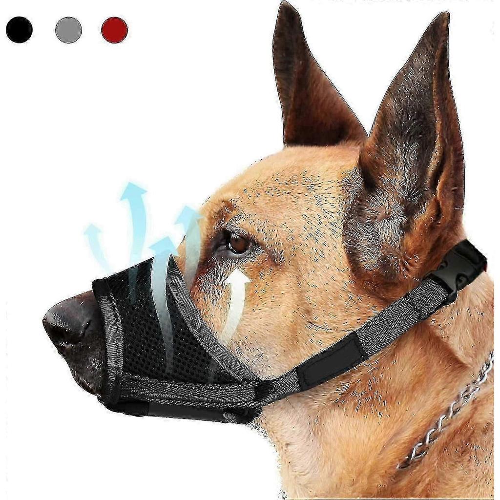 Dog Muzzle, Soft Nylon Anti-dropping Muzzle, Air Mesh Breathable Drinkable Dog Muzzle With Adjustable Loop