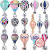 Hot Selling 925 Copper Colorful Zircon Hot Air Balloon House Pendant Fine Beads Fit Original Pantaro Charm Bracelet DIY Zircon