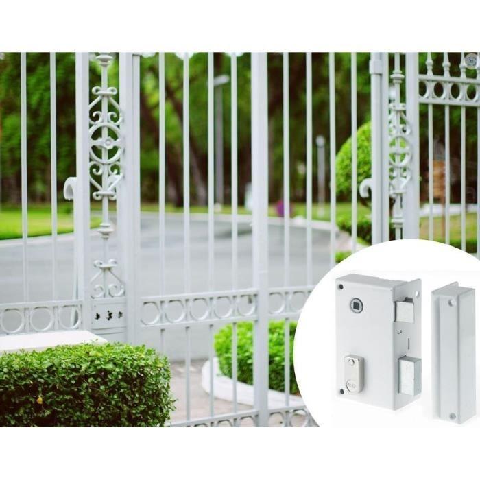 Yale - Serrure de porte en applique verticale YAV37D - Pour poignée - Droite - Blanc - 2 clés incluses