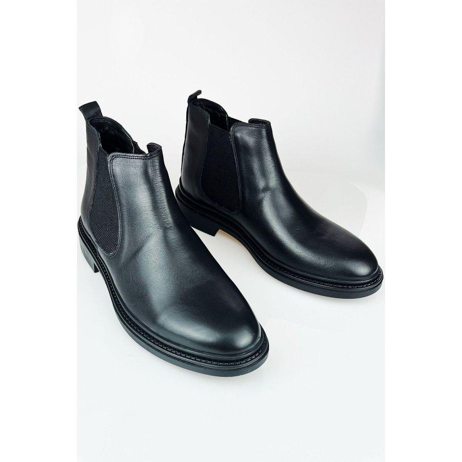 Мужские повседневные полусапоги из натуральной кожи Челси