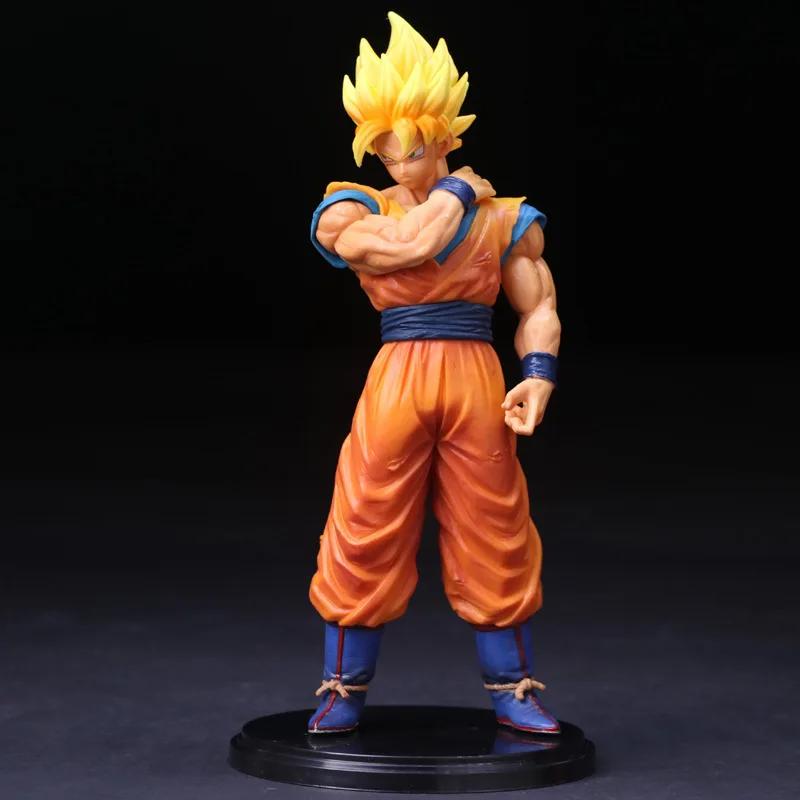 Bandai Dragon Ball 22 см Фигурка Сон Гоку Вегета Фигурка Супер Сайяна Аниме Коллекционные Фигурки для Детей DBZ Фигурка Действия Модель