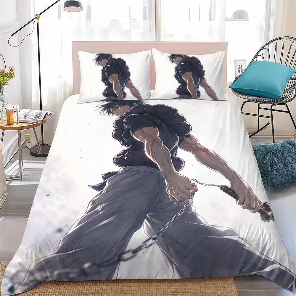 J-Jujutsu K-Kaisen Duvet Cover Set Soft Wash Bed 3 Piece Summer Comfortable Student Dormitory Home Baby Bedding Best seller