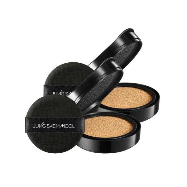 Jung Saem Mool Essential Skin Nuder Longwear Cushion Refill 2-Pack (Gift: Ampoule Sun 5ml + Glow Base 5ml + Water Cream Light 8ml)