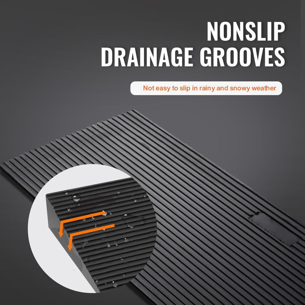 SucceBuy 1.2" Rise Threshold Ramp Cuttable Natural Rubber Wheelchair Ramp Scooter with Double-Sided Tape for Doorways Driveways