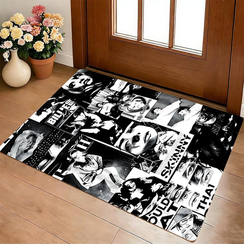 Billie Eilish Collage Living Room Nonslip Area Rug Soft Carpet For Bedroom Game Playroom Sofa Office Home Decor Doormat Christmas Gift C9261131