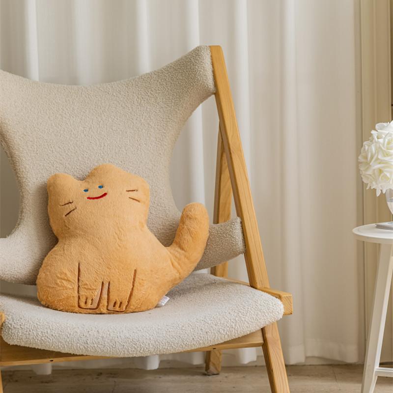 Кавайная Плюшевая Кошка Черная Подушка Мягкие Игрушки Кошка Плюшевая Подушка Подушка Мягкая Для Декора Дивана Милые Кошачьи Игрушки Для Девочек