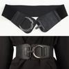All-match Ladies Waist Belt Women Straps Light Luxury Personality Large Alloy Buckle Elasticity Belt for Women Coat