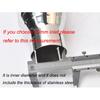 1Pc Universal Slashed Stainless Steel Angled Flange Exhaust Pipe Curly Muffler Tip Slash Cut