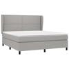 3127901 vidaXL Divan Bed with Mattress Light Grey 180x200cm Fabric