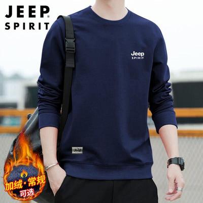 Мужской свитшот JEEP SPIRIT свободного кроя с круглым вырезом