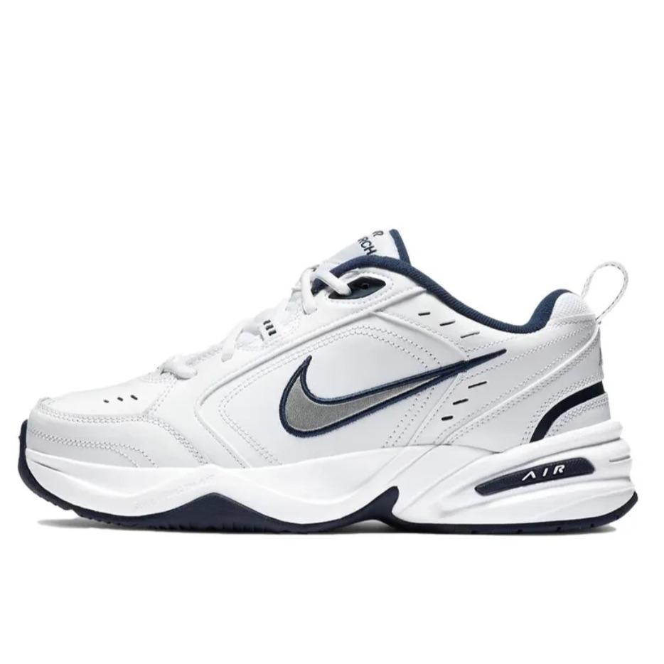 Nike Air Monarch 4 Hacker, Покрытие Жидкий Титан Серебристый Амортизация Нескользящая Износостойкая Увеличивающая Рост 415445-102(team66-)