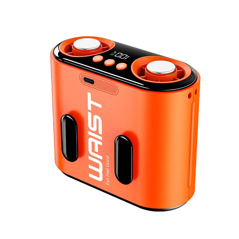 USB Rechargeable Hanging Waist Fan with Strong Turbine Wind for Outdoor/Construction Use