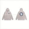Stu Unisex Hooded Zip-Up Sweatshirt With Letter Print Fleece-Lined Oversized Fit Winter Casual Wear