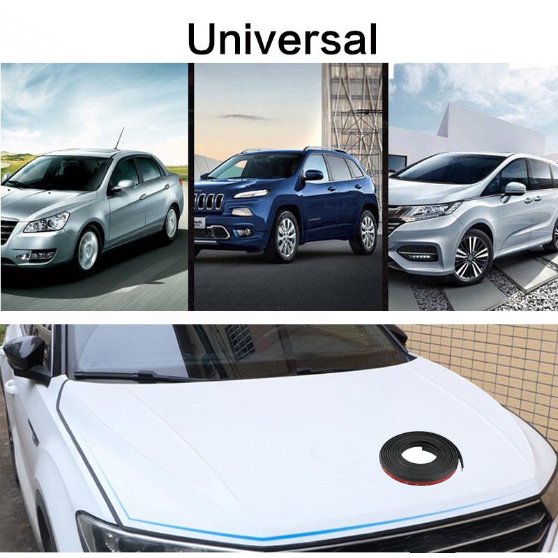 Уплотнительная лента капота автомобиля, резиновая уплотнительная лента, пылезащитная лента 4M(157.48 дюймов) Саморежущаяся водонепроницаемая и пылезащитная полоса для автомобилей
