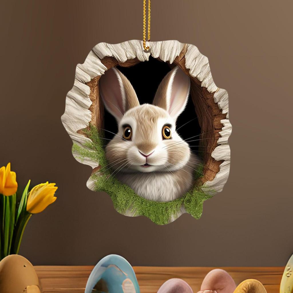 Подвеска «Пасхальный кролик», подвесной знак, акриловый «сделай сам», пасхальный венок, украшение для вечеринки