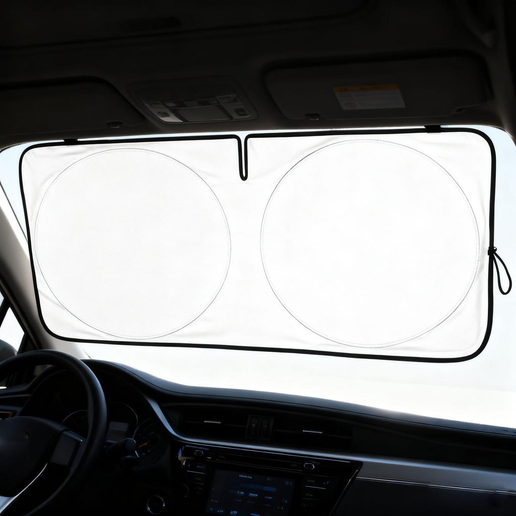 1-Piece Windshield Sunshade Foldable Car Front Window Sun Shade For Most Cars SUV Truck - Best Auto Reflector Cover - Max UV Rays & Keeps Yo