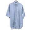 Midi Umi Made In Japan Short Sleeve Button Down Shirt Light Blue Women Used