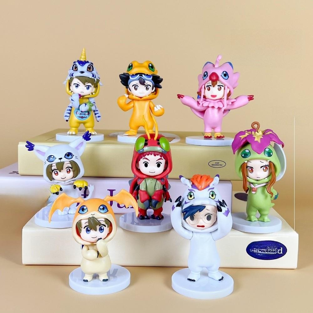Игровые фигурки Digimon Adventure Q с прозрачными или белыми подставками для демонстрации