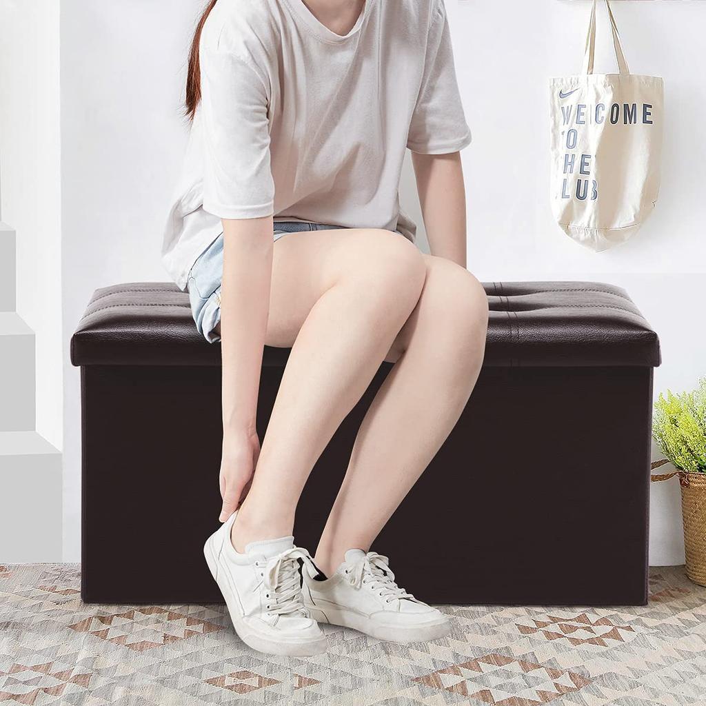 YOUDENOVA Складное хранение с оттоманкой и ступенькой Подходит для гостиной и ПУ Грузоподъемность 160 кг Стул, Двухместный, Хранение, Подставка для ног, Стул, Комнаты,