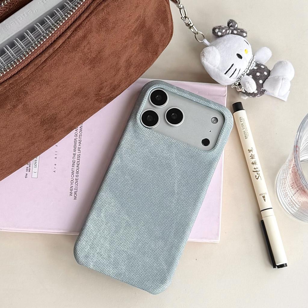 Ретро Винтажный Ковбойский Тканевый Чехол для iPhone 17 Air 16 15 14 13 12 Pro Max Plus Роскошный Джинсовый Бампер Броня Бескаркасный Чехол для Телефона