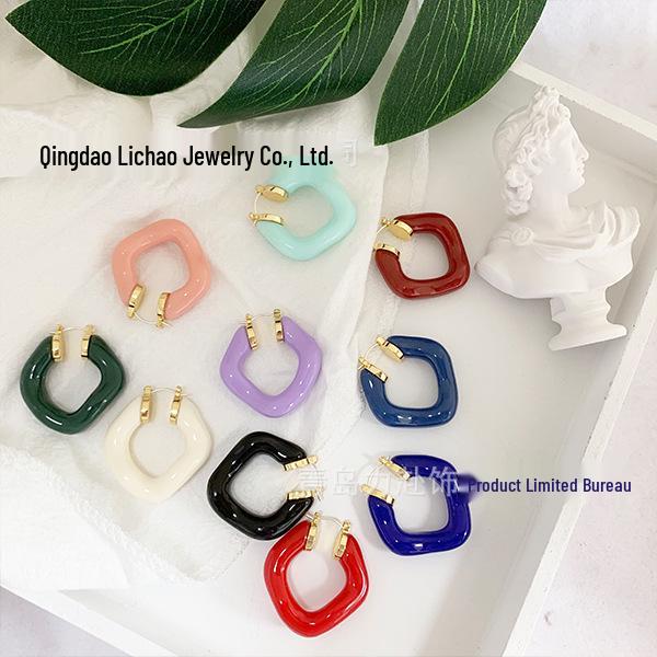 Лиза Стиль 2021 Модные Геометрические Круглые Серьги: Дизайн в стиле легкой роскоши